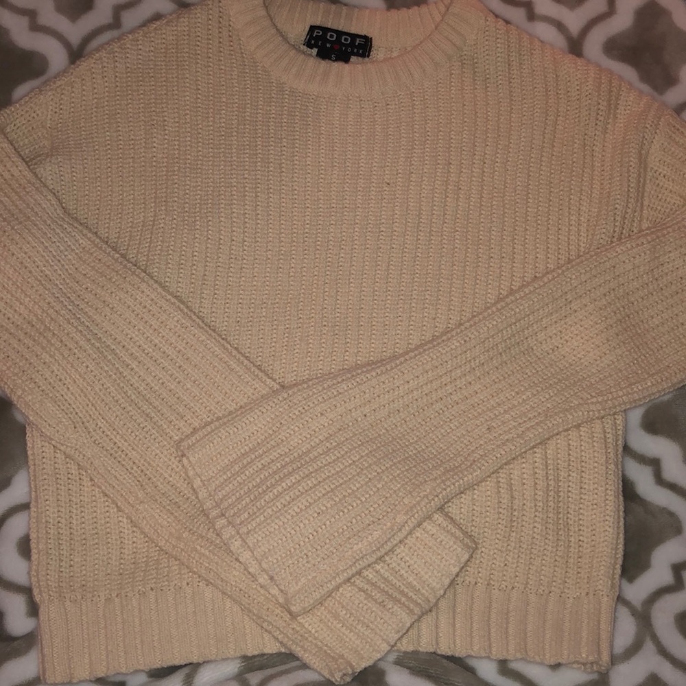 tan sweater